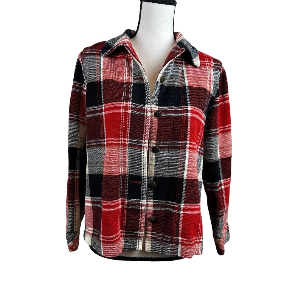 Vintage Allison Daley Gorgeous Buffalo (Red, Blk & white) Plaid Jacket Size 12P